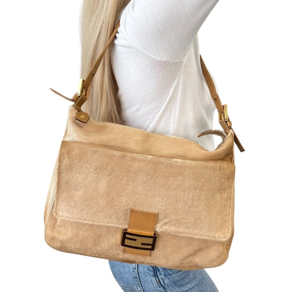 Fendi Beige/Tan Shoulder Bag